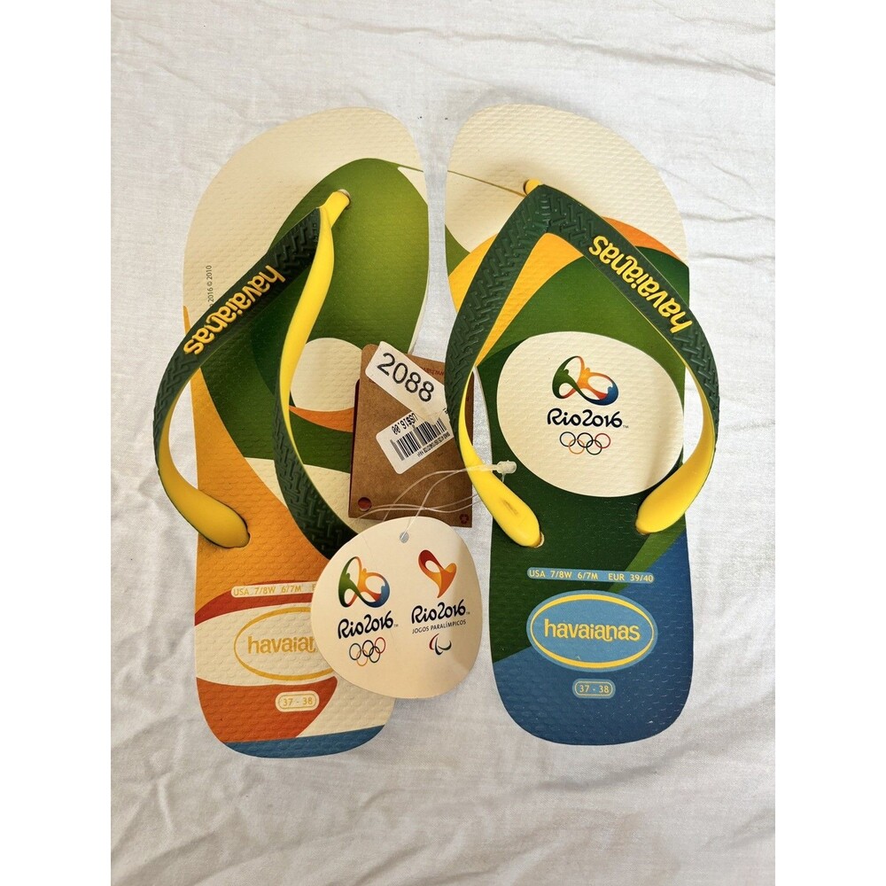 Rio de Janeiro 2016 Olympic Flip-Flops Brand New With Tags Inventory A6712